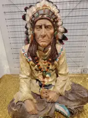 Indigenous People Sculpture Chief Native American