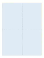 Security Paper w Cross Perfs, Blue/Canary 2-Part Carbonless, 8.5" x 11"-500 Shts