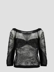 [Alberta Ferretti] Alberta Ferretti-Top Nero-Donna 40