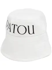 [Patou] logo-print bucket hat M White