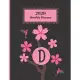 2020 Monthly Planner: Cherry Blossoms & Hummingbirds Personalized Monogram Initial D Letter D Appointment Calendar Organizer And Journal