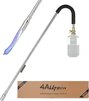 Weed Burner Torch for 1 lb Propane Tank 50000BTU Propane Weed Torch With Igniter 35” Long Propane Cane Torch Blow Torch Turbo Flame Thrower for Weeds Charcoal Lighter Torch Grill Gun Camp Fire Starter