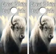 Great White Buffalo Cornhole Board Wrap LAMINATE Decal Vinyl Sticker #4871