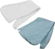 Healvian 2pcs Dry Hair Cap Lightweight Hairdryer Shower Cap Hair Towels Hair Wrap Shiny Bath Drying Towel Towels for Hair Paper Towel Hair Brush Silk Bonnet Hair Clips for Women Caps Waffle