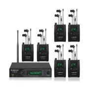 Phenyx Pro PTM-10 (4 Bodypacks) in Ear Monitor System Stereo IEM System with ...