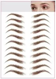 3D Hair-Like Stick-On Authentic Eyebrows Waterproof Eyebrow Tattoo Sticker - Natural Look Stick-On Eyebrows
