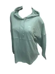Victoria's Secret Pink Varsity Pullover Hoodie Tee Color Green/Silver NWT