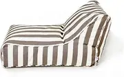 Billy Fresh Chill Out Outdoor Beanbag, 100 cm Length x 70 cm Width x 65 cm Height, Taupe/White