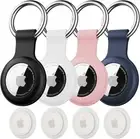 Apple AirTag Case 4 Pack Silicone Protective Cover Keychain Holder for Air Tag