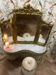 1:12 Miniature Houze X Working Lamp Bedroom Side Vanity Table Lamp