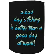 Alcohol Stubby Holder - A Badday Fishing Fish - Funny Novelty Birthday Gift Joke Beer Can Bottle