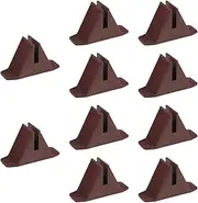 WeiLaiKeQi 10Pcs Fence Stand Support Gate Support Fence Guard Gate Holder Garden Fence Base Fence Feet, Brown