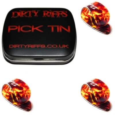 3 x Dunlop 9023 Thumbpicks Shell Large - In A Handy Pick Tin
