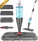 Spray Mop, 3 Washable Pads, Wet Dry Microfiber, 800ml Refillable Bottle