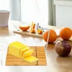 Bamboo Cheese Slicer Board Multifunctional Baking Tool Handheld with Wire Cheese