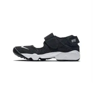 【NIKE 耐吉】Nike Little Rift TD 黑白 忍者鞋 中童 322359-014(童鞋 涼鞋 魔鬼氈 休閒鞋 輕量 透氣)