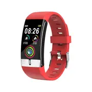 E66 Smart Watch ECG PPG Wristband Temperature Measurement Smart Bracelet Heart Rate Pressure Oxygen Health Smart Band - Red