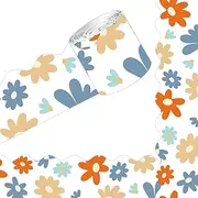 BAISDY 65ft Boho Flower Bulletin Board Borders Spring Bulletin Board Border for Classroom Home Office Chalkboard Decoration