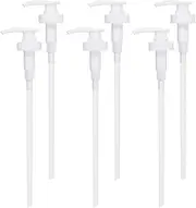 Gallon Pump Dispenser, Fits Most 1 Gallon Jugs and Containers 38/400 Snow Cone Syrup Pump Lid Top Replacement for Sanitizer, Lotion, Shampoo, Conditioner (6 Pack)