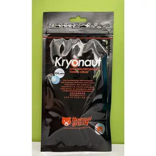 台灣正式代理-暴力熊 1克Thermal Grizzly Kryonaut (K=12.5)導熱膏 散熱膏