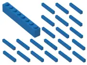 ☀️20x NEW LEGO 1x8 Bricks BLUE Wall Town Building Bulk Lot #3008