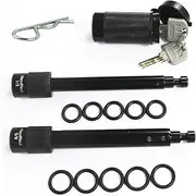 MaxxHaul 50151 Trailer Hitch Lock Pin Set 5/8 and 1/2 Inch with Locking System Anti-Rattle for 1-1/4" and 2" Class I,II,III,IV,V Hitches - Black Finish