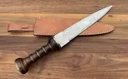 Handmade Damascus Steel Roman Gladius Gladiators Sword Knife With Wood Handle.