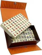 TOYANDONA Portable Mahjong Set Mini Mahjong Game for Travel and Outdoor Family Board Game Toy