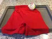 Vintage NEW W/TAGS Athletic Works Active Shorts Boys Size 7 Red Elastic Waist