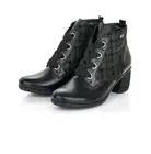 Remonte by Rieker Women's Block Heel Ankle Boots Plaid Lace Up Bootie Size 6