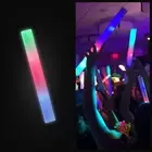 Foam Glow Sticks Bulk - 50 Foam Light Up Sticks and LED Foam Sticks - 50 Reus...