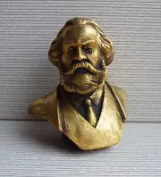 ORIGINAL Germany communist KARL MARX bust statue sculpture figurine H=9 cm