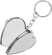 TOVINANNA Love Small Mirror Heart Compact Mirror Cosmetic Mirror Mini Mirror Purse Mirror Coquette Keychain Mirror Handheld Mirror Magnifying Mirror Makeup Mirror Camping Mirror Silver Metal