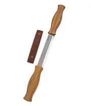 BeaverCraft Draw Knife with Leather Sheath DK1S-4,3" Straight Shave Woodworki...