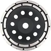 4.9" Double-Row Diamond-Cup Grinding-Wheel Grinding Disc 125mm for for Concrete and Paint, Epoxy, Mastic, Coating Removal