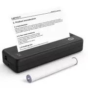 HPRT MT810 Portable Printer, A4 Wireless Bluetooth Travel Printer, Thermal Print