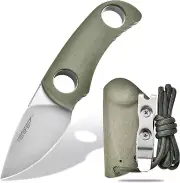 TONIFE Runer Fixed Blade Knife with Adjustable Kydex Sheath EDC Knife with 4.7Cm