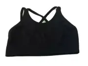 Starter Girls' Seamless Light-Compression Cami Sports Bra Black Size Medium