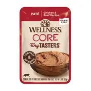 Wellness Core Adult Tiny Tasters Pate Wet Cat Food Chicken & Beef 50g x 12