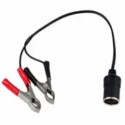 TDR Car Auto 12V Battery Terminal Clip-On to Cigarette Lighter Power Socket Adapter, 90cm Cable, 12V DC, 10A Max