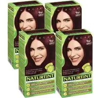 在飛比找森森購物網優惠-NATURTINT赫本染髮劑 4M深棕紅色(4盒組)