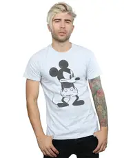 Disney Men's Mickey Mouse Angry T-Shirt White XX-Large