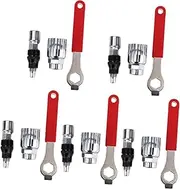 Kisangel 5 Sets Essential Bike Supplies Professional Crank Removal Tool Multi-function Bike Wrench Portable Crank Puller