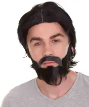Men's TV Movie Star Wig | Black Wigs | Premium Breathable Capless Cap HM-1164A