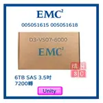 EMC  005051615 005051618  6TB SAS 3.5吋 7200轉 伺服器用 UNITY 盒裝