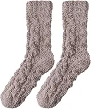 [Generico] Home Anti Slip Socks, Coral Fleece Socks | Sleeping Socks - Christmas Stocking, Non-Slip Socks with Soft Slipper for School Hiking