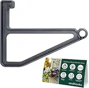 ANDIHOOKS Colorbond Fence Garden Hooks, UV Resistance for Outdoor Hanging Lights, Plants, Planters, Bird Feeders, No Damage, No Tools, No Holes - Vista Ironstone