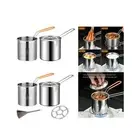 Deep Frying Pot Pasta Strainer Basket Cookware Multipurpose Butter Warmer Pot