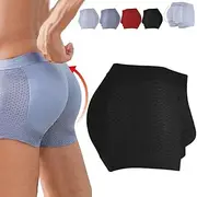 [HUIQINGLI] Men's Hip-Lifting Boxer Briefs Hip, Men's Hip-Lifting Comfortable Breathable Mesh Boxer Briefs Hip with Butt Padded