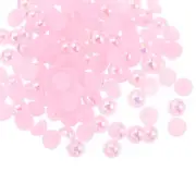 720pcs ABS Half Pearl Beads 6mm Flat Back Imitation Pearl Colorful Light Pink